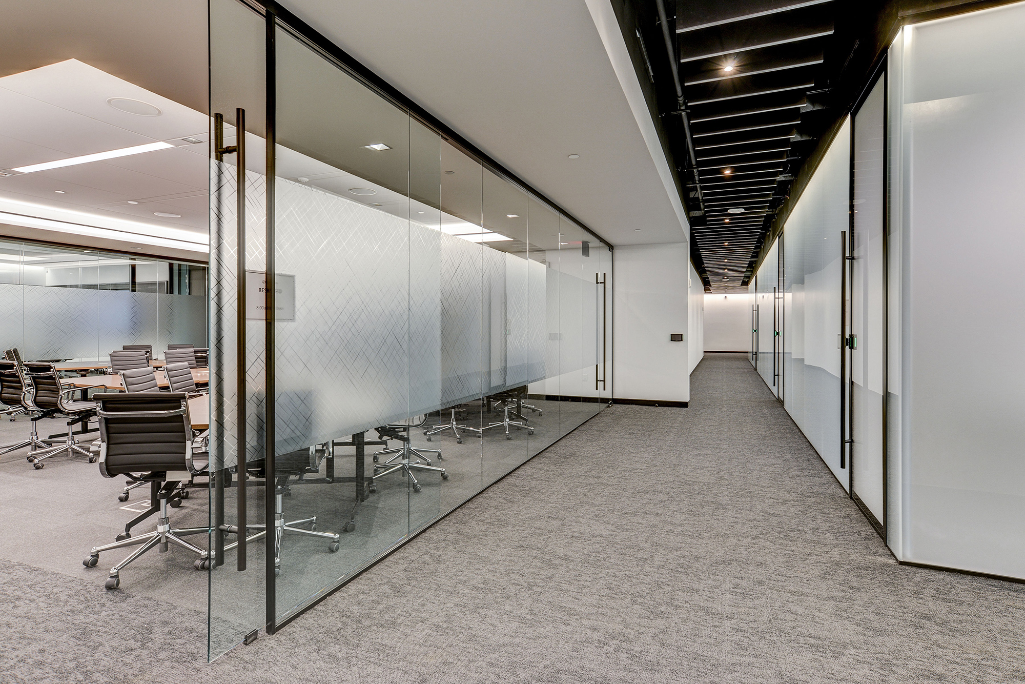 Glass Conference Room and Hallway