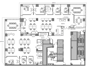 Preliminary space study for a tenant in real estate management and development. 